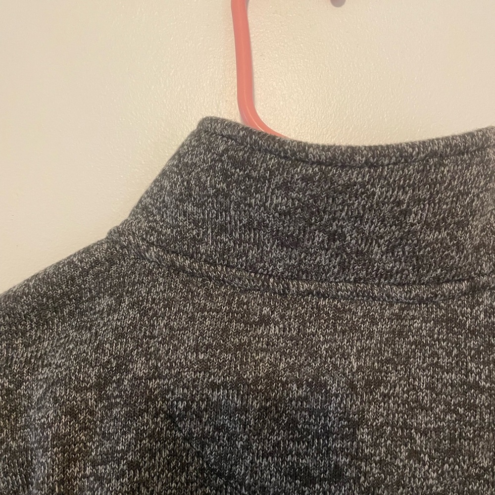 Mens Izod Gray Zip Up Sweater - Picture 5 of 9